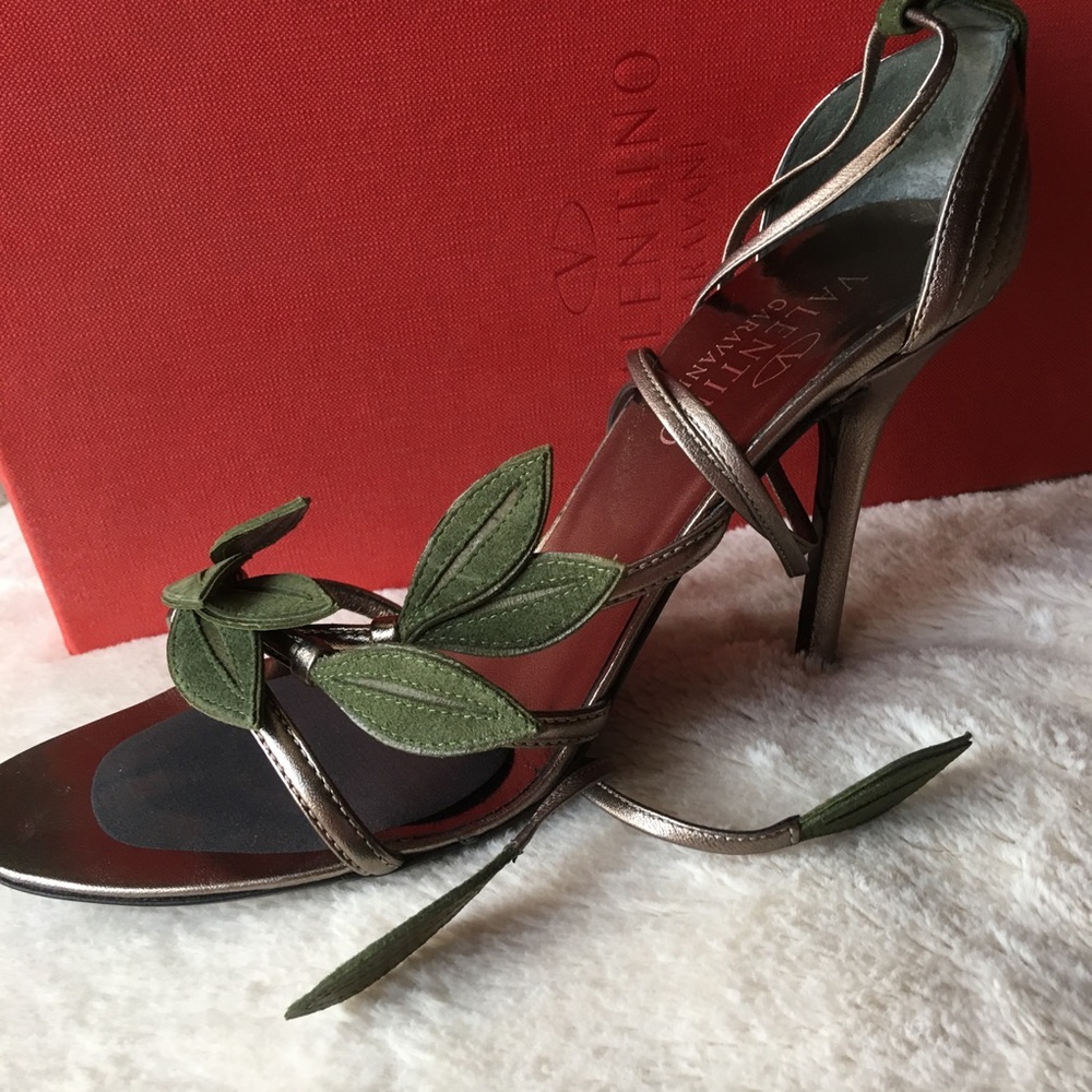 Valentino Leaf Sandals, new in box & dust bag